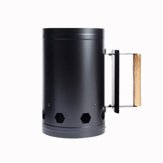 Black Portable Fire Starter with Handle for Charcoal Grill Outdoor Camping