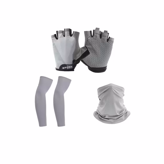 Low Price Custom Bike Wear Running Camping Cycling Windproof Safety Gear 3-in-1 Cycling Headband Gloves Sleeves Set