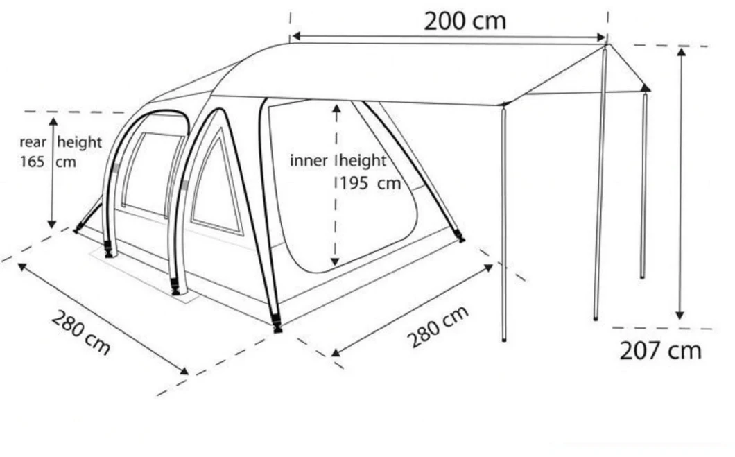 Camping Tent 2 Person Family 2 Seasons Lighter Waterproof UV Resistant Outdoor Camping Gear Bl18257