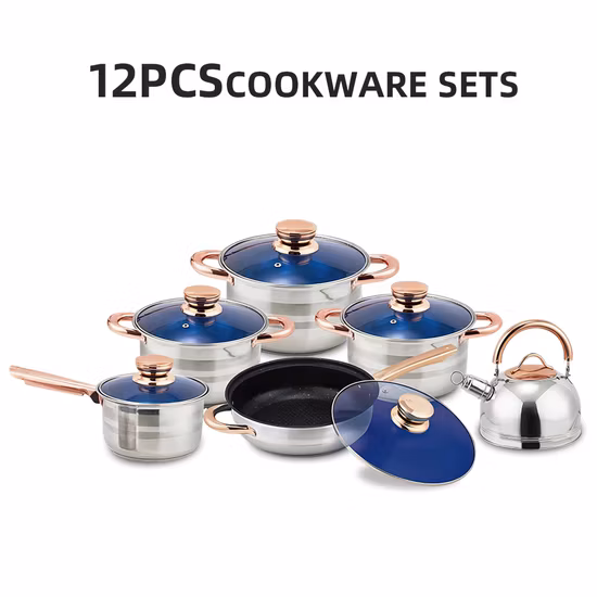 Set Non-Stick with Lid Steel Sauce Ceramic Handle Loaf Cookware Grill Honeycomb Fry Stainless Nonstick Wok Non Stick Frying Pan