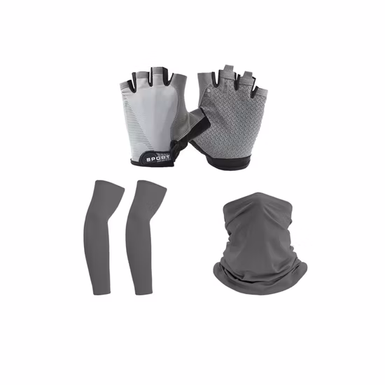 Low Price Custom Bike Wear Running Camping Cycling Windproof Safety Gear 3-in-1 Cycling Headband Gloves Sleeves Set