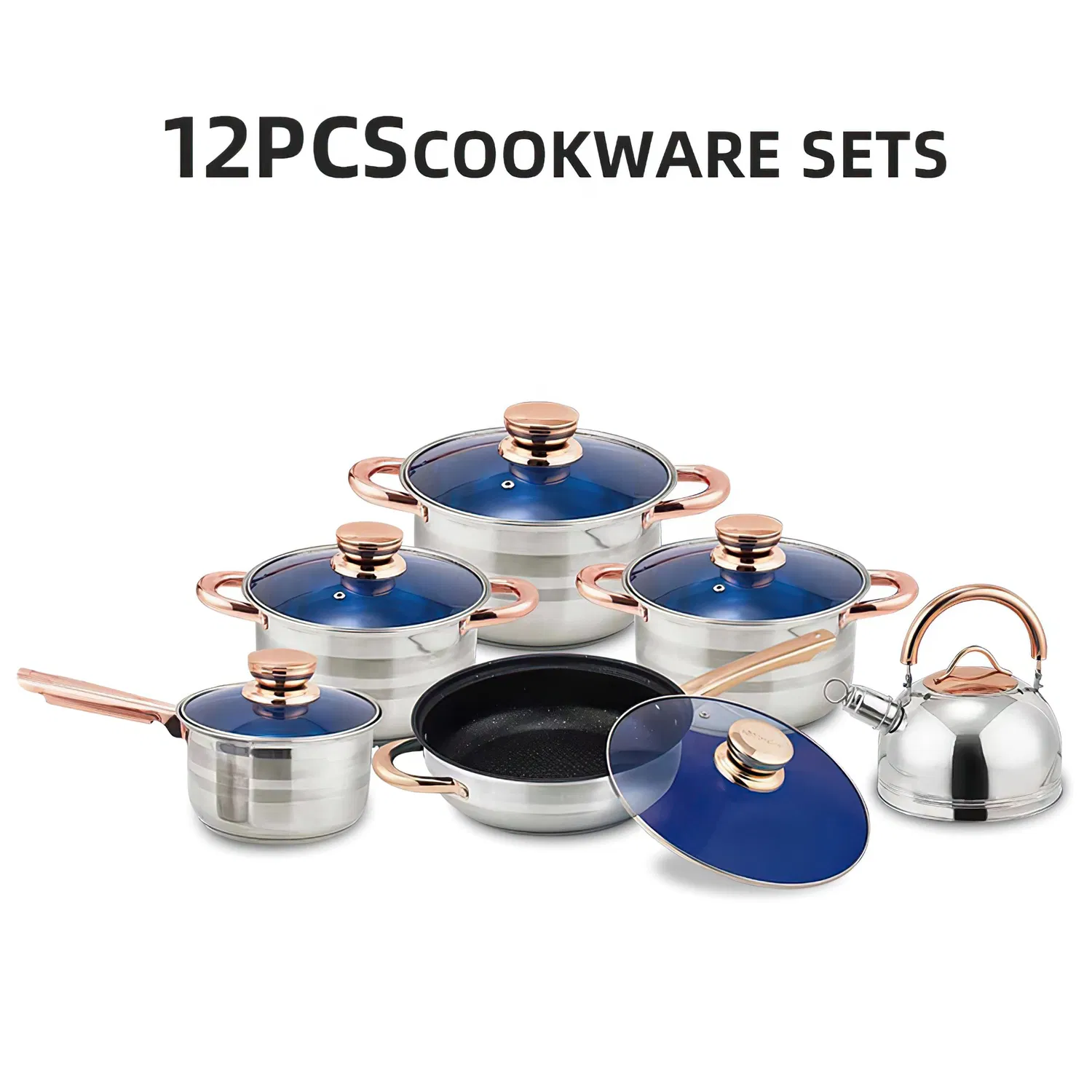 Set Non-Stick with Lid Steel Sauce Ceramic Handle Loaf Cookware Grill Honeycomb Fry Stainless Nonstick Wok Non Stick Frying Pan