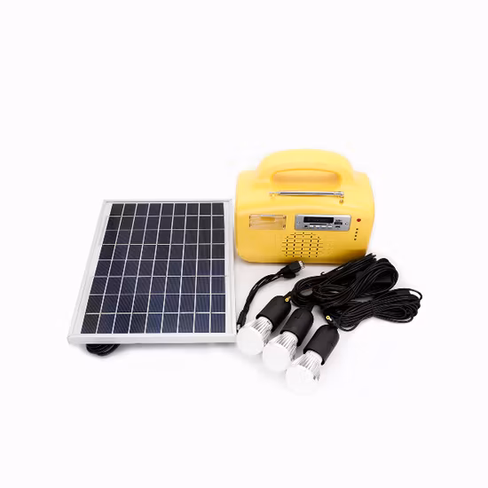 20W FM Radio Solar Panel Light System with MP3