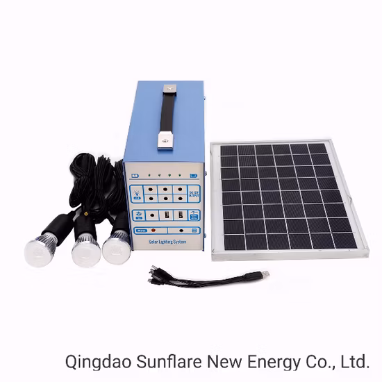 3PCS LED Bulbs/10W Solar Power System for outdoor and Indoor Use