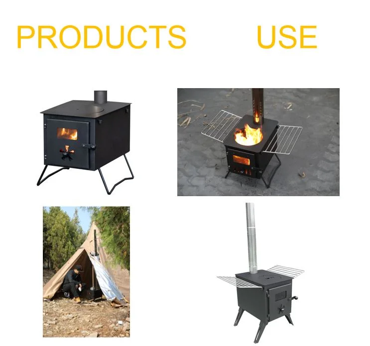 Portable and Stylish Wood-Fuel Stove for Outdoor RV and Camping Tent Barbecue Heating