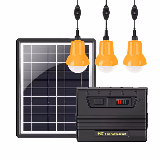 3-teiliges tragbares LED-Leuchtmittel/Außen-Solarenergie-Beleuchtungssystem mit USB