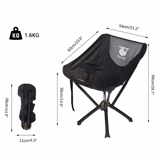 Camping Folding Moon Chairs 600d Polyester Gartenmöbel im Freien