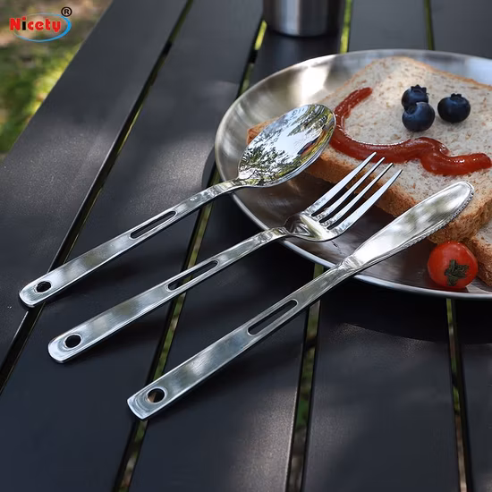 Kochutensilien, tragbar, langlebig, für Camping, Edelstahl, Wandern, Outdoor-Kochset, Kochset, Camping-Kochgeschirr für Rucksackreisen, Picknick