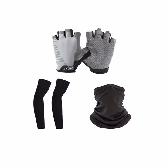 Niedriger Preis Custom Bike Wear Running Camping Radfahren Winddicht Sicherheit Ausrüstung 3-in-1 Radfahren Stirnband Handschuhe Ärmel Set