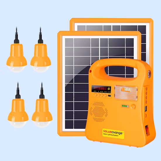 Wiederaufladbares solarbetriebenes System für Innen- und Außenbeleuchtung SF-904