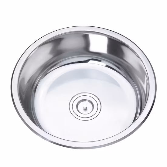 Aquacubic 21,6-Zoll-Küchenarmaturen, rechteckige Einzelschüssel, gepresst, gezogen, 201 Edelstahl, Küchenspüle, Campingspüle, gezogene Spüle